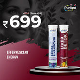 Detox & Recovery Support | Puriteo Stress & Hangover, Liver Detox Effervescent Tablets