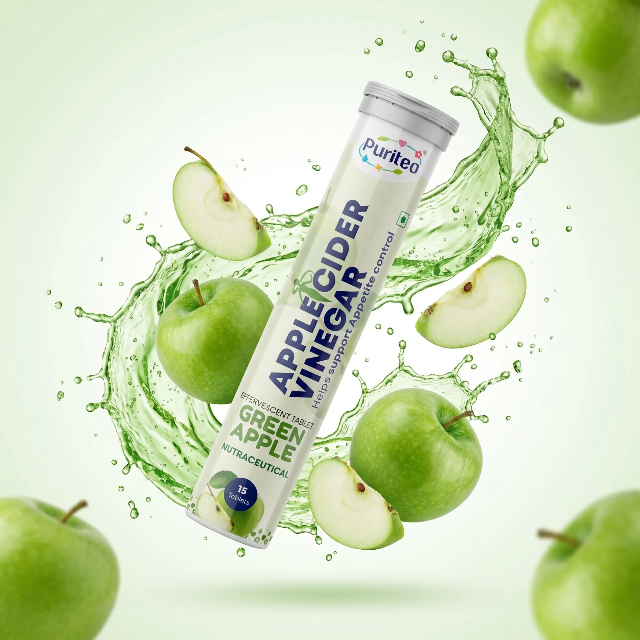 Apple Cider Vinegar Effervescent Tablets-Green apple