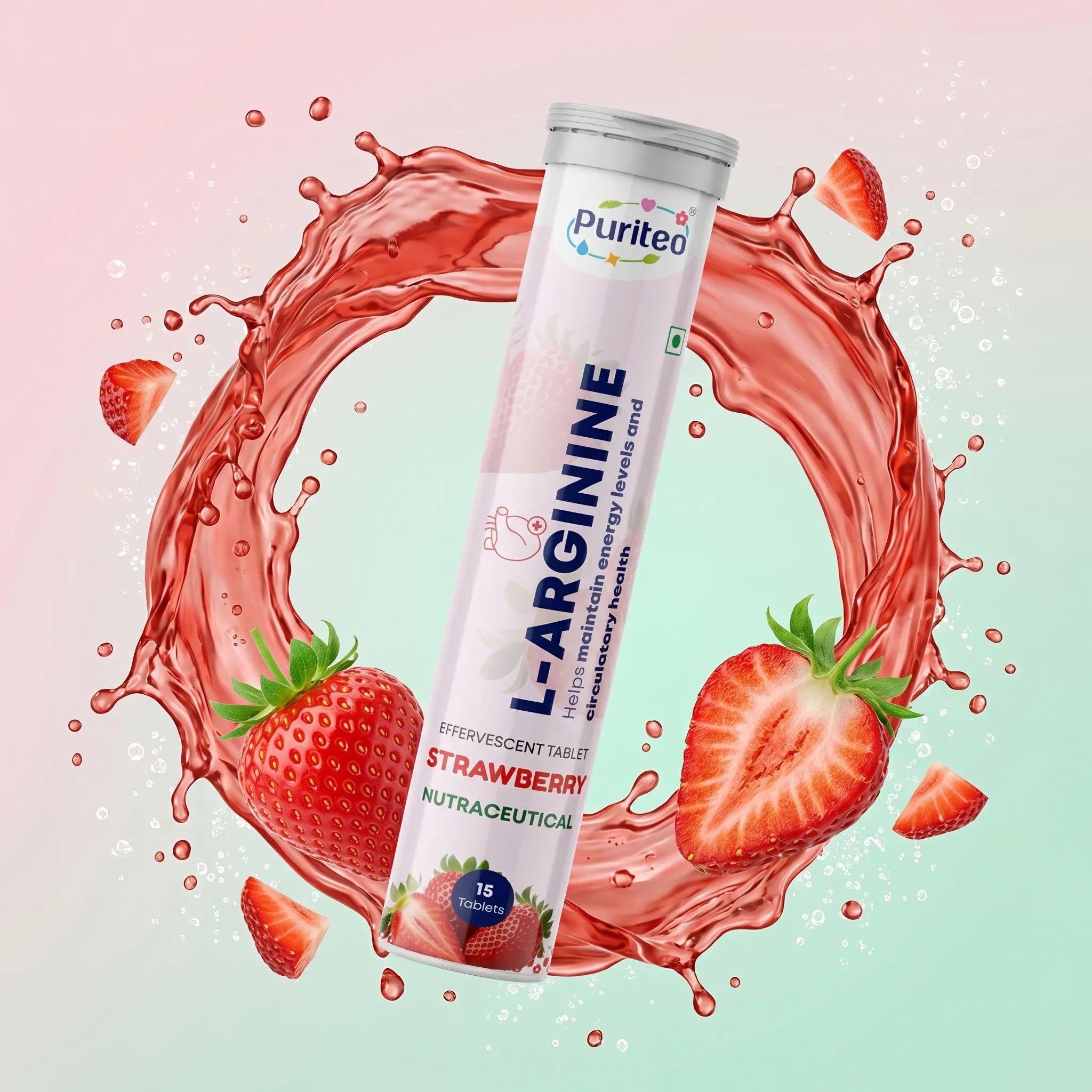 L-Arginine Effervescent Tablets-strawberry