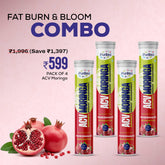 Fat Burn & Bloom Combo | ACV Moringa Effervescent Tablets – Pack of 4