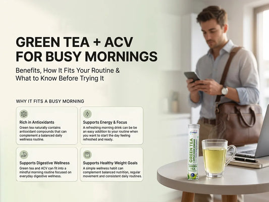 Green Tea + ACV for Busy Mornings: Benefits, How It Fits Your Routine & What to Know Before Trying It
