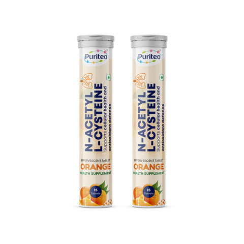 Puriteo N-Acetyl L-Cysteine Effervescent Tablets with Vitamin C – Detox, Immunity & Wellness