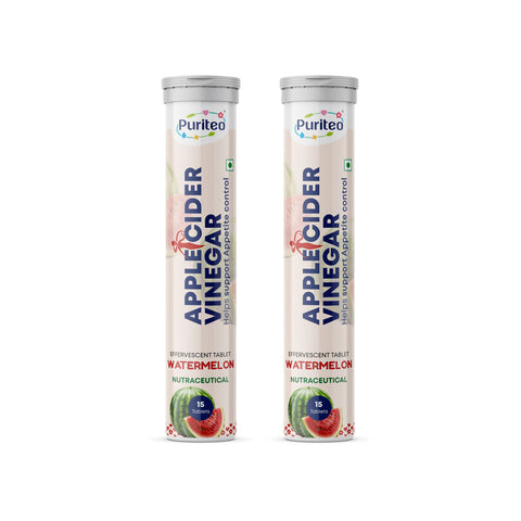 Puriteo Apple Cider Vinegar Effervescent Tablets for Weight Management, Detox, Digestion & Fit Body Support