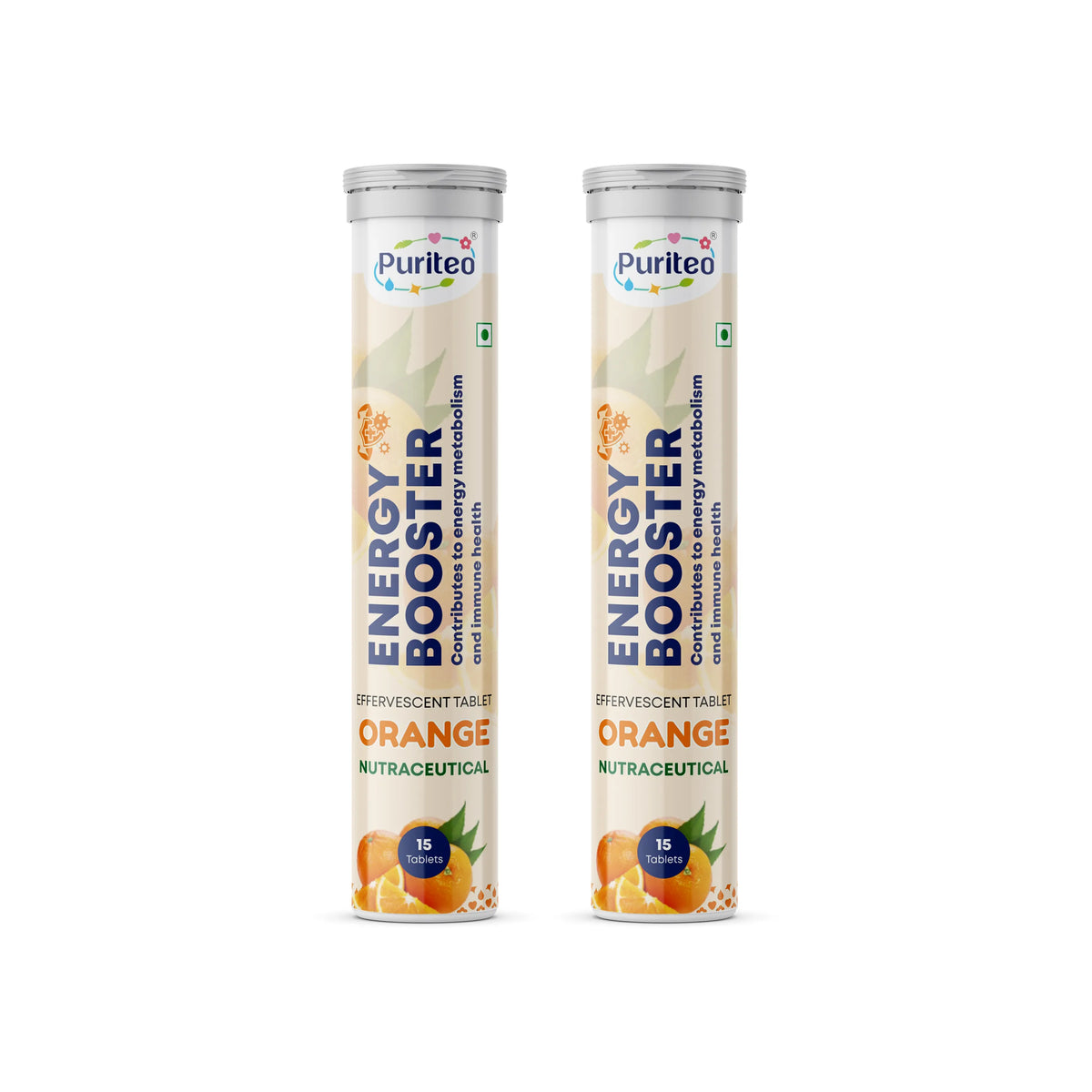 Puriteo Energy Booster Effervescent Tablets – Instant Energy, Stamina Support & Active Performance Supplement