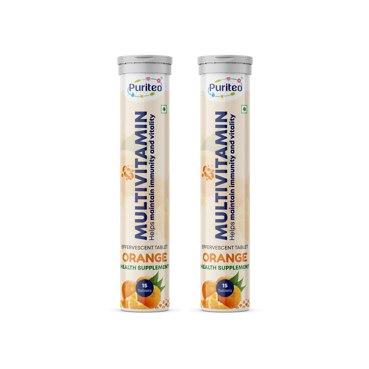 Puriteo Multivitamin Effervescent Tablets with Vitamin C, B-Complex & Essential Nutrients