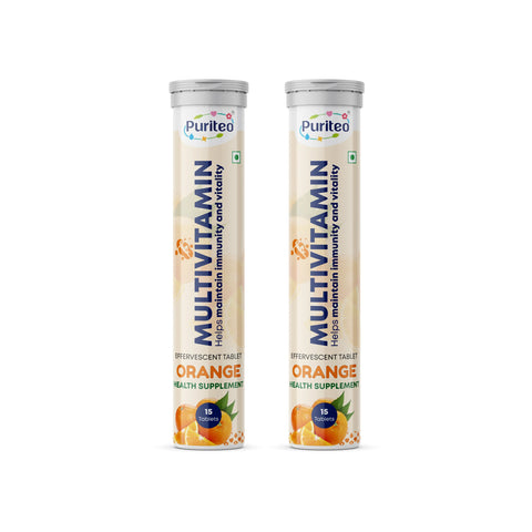 Puriteo Multivitamin Effervescent Tablets with Vitamin C, B-Complex & Essential Nutrients