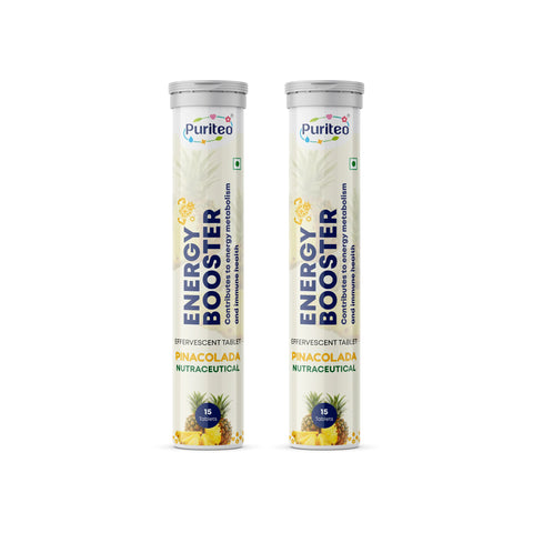 Puriteo Energy Booster Effervescent Tablets – Instant Energy, Stamina Support & Active Performance Supplement