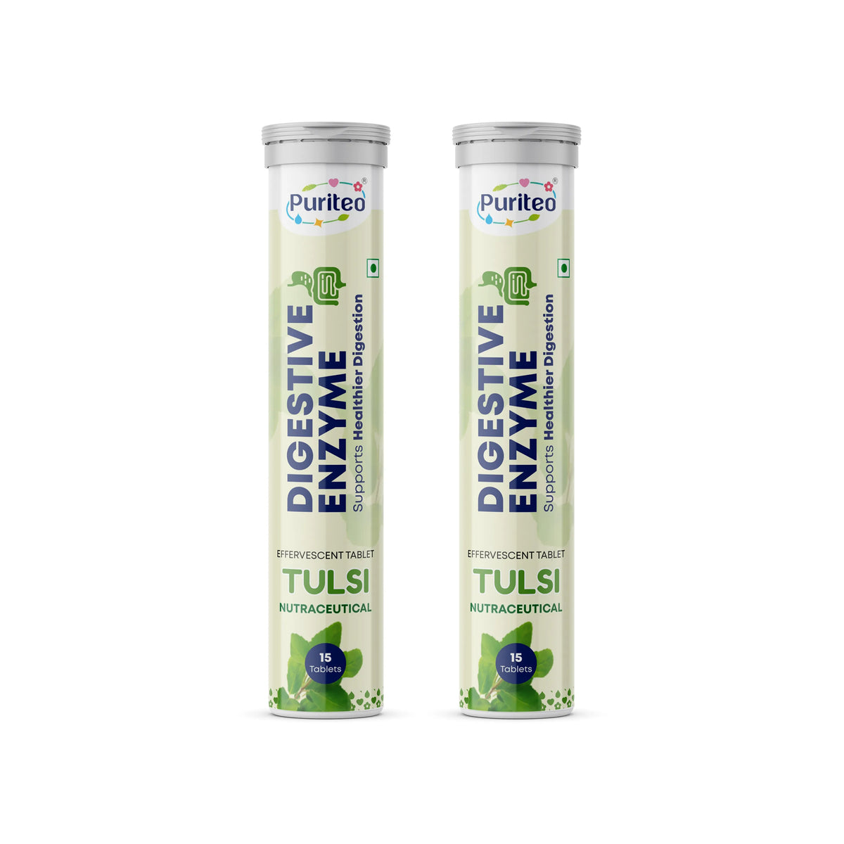 Puriteo Digestive Enzyme Effervescent Tablets – Supports Digestion, Gut Health, Bloating Relief & Daily Wellness
