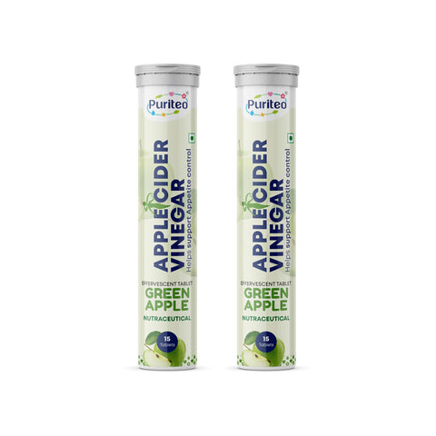 Puriteo Apple Cider Vinegar Effervescent Tablets for Weight Management, Detox, Digestion & Fit Body Support