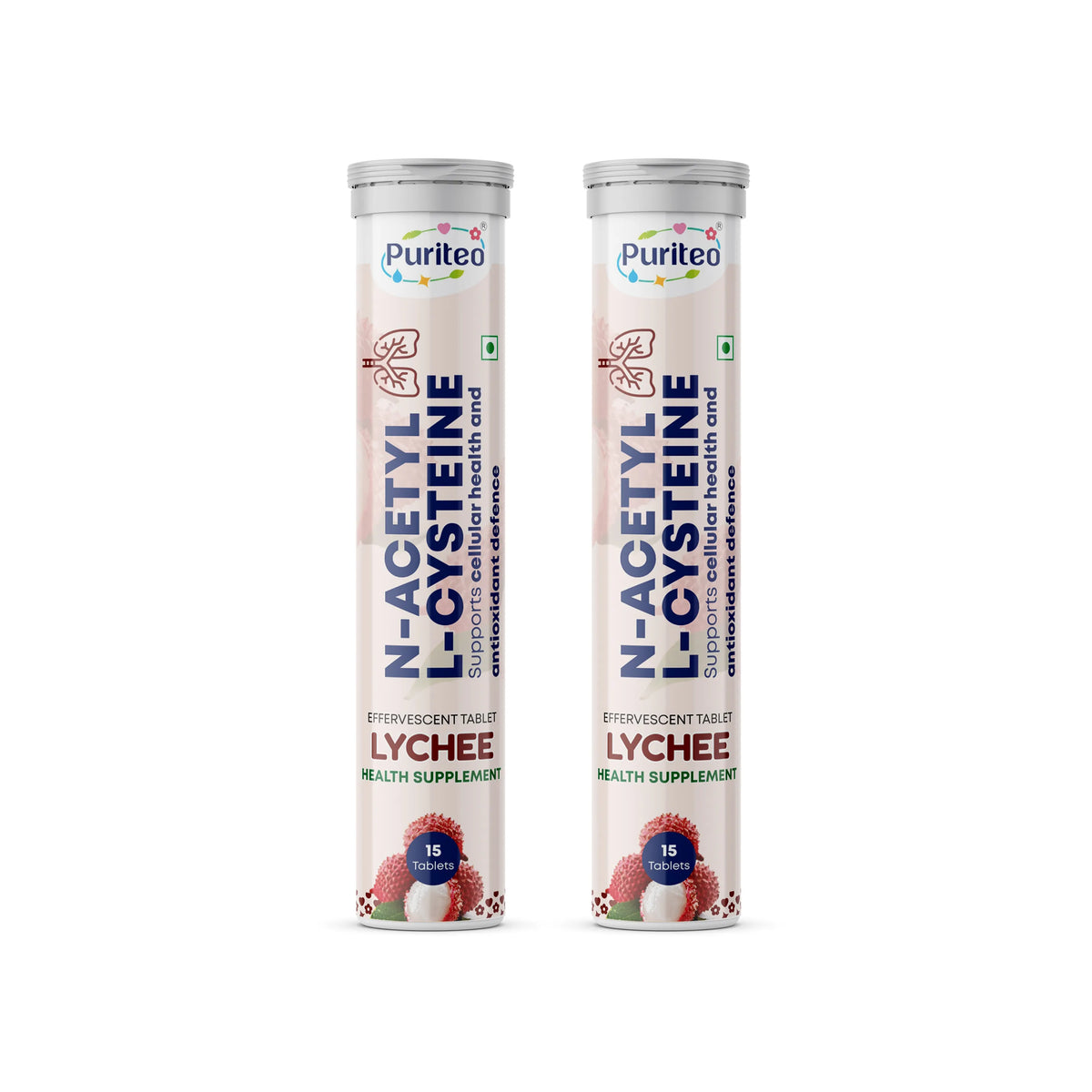 Puriteo N-Acetyl L-Cysteine Effervescent Tablets with Vitamin C – Detox, Immunity & Wellness