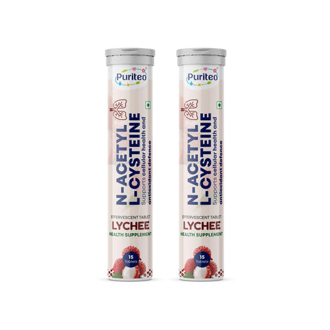 Puriteo N-Acetyl L-Cysteine Effervescent Tablets with Vitamin C – Detox, Immunity & Wellness