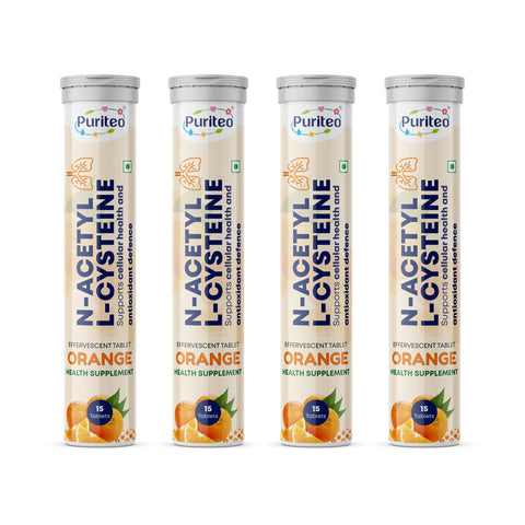 Puriteo N-Acetyl L-Cysteine Effervescent Tablets with Vitamin C – Detox, Immunity & Wellness
