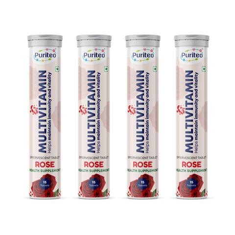 Puriteo Multivitamin Effervescent Tablets with Vitamin C, B-Complex & Essential Nutrients