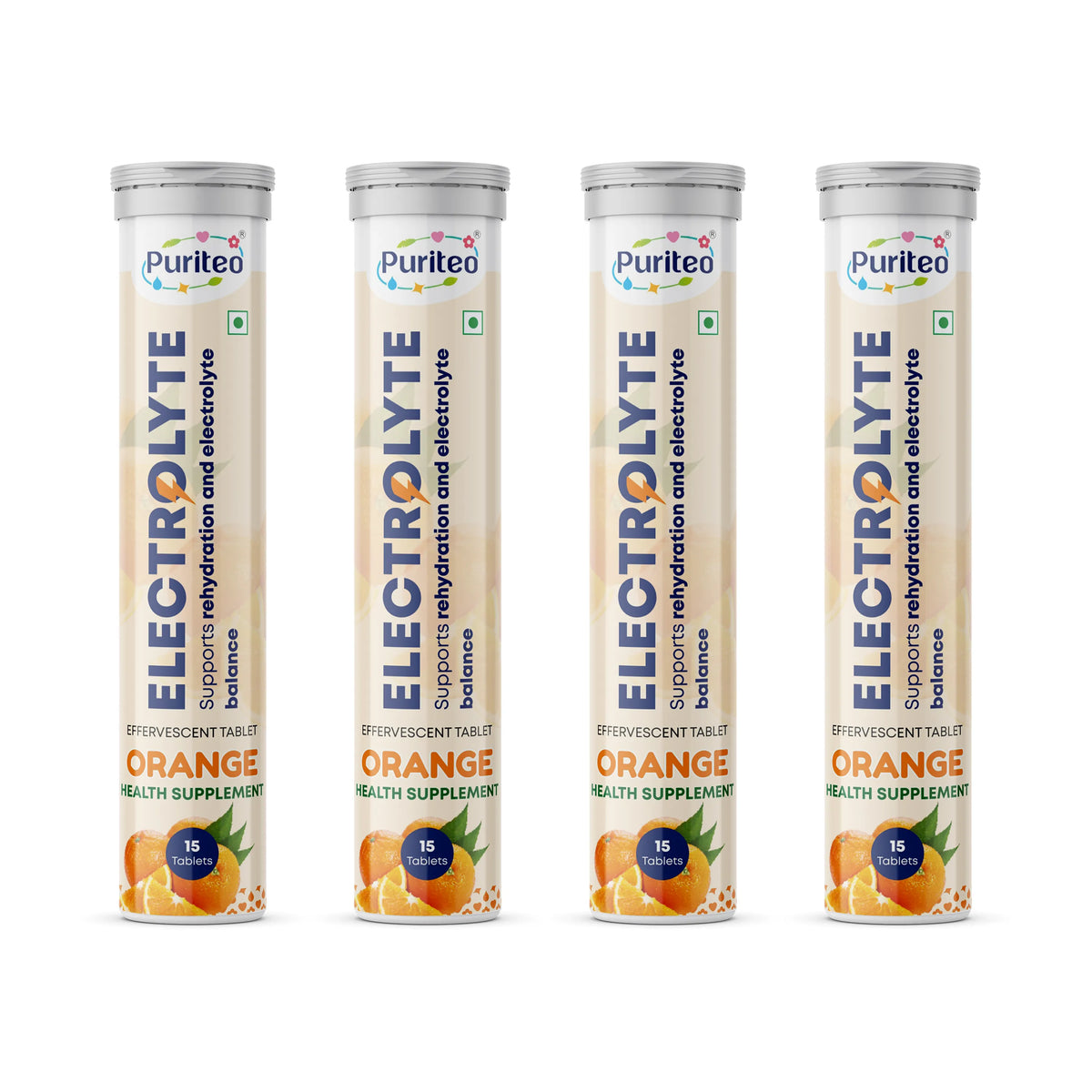 Puriteo Electrolyte Effervescent Tablets – Hydration Boost, Energy Recovery & Electrolyte Balance Support