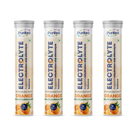 Puriteo Electrolyte Effervescent Tablets – Hydration Boost, Energy Recovery & Electrolyte Balance Support