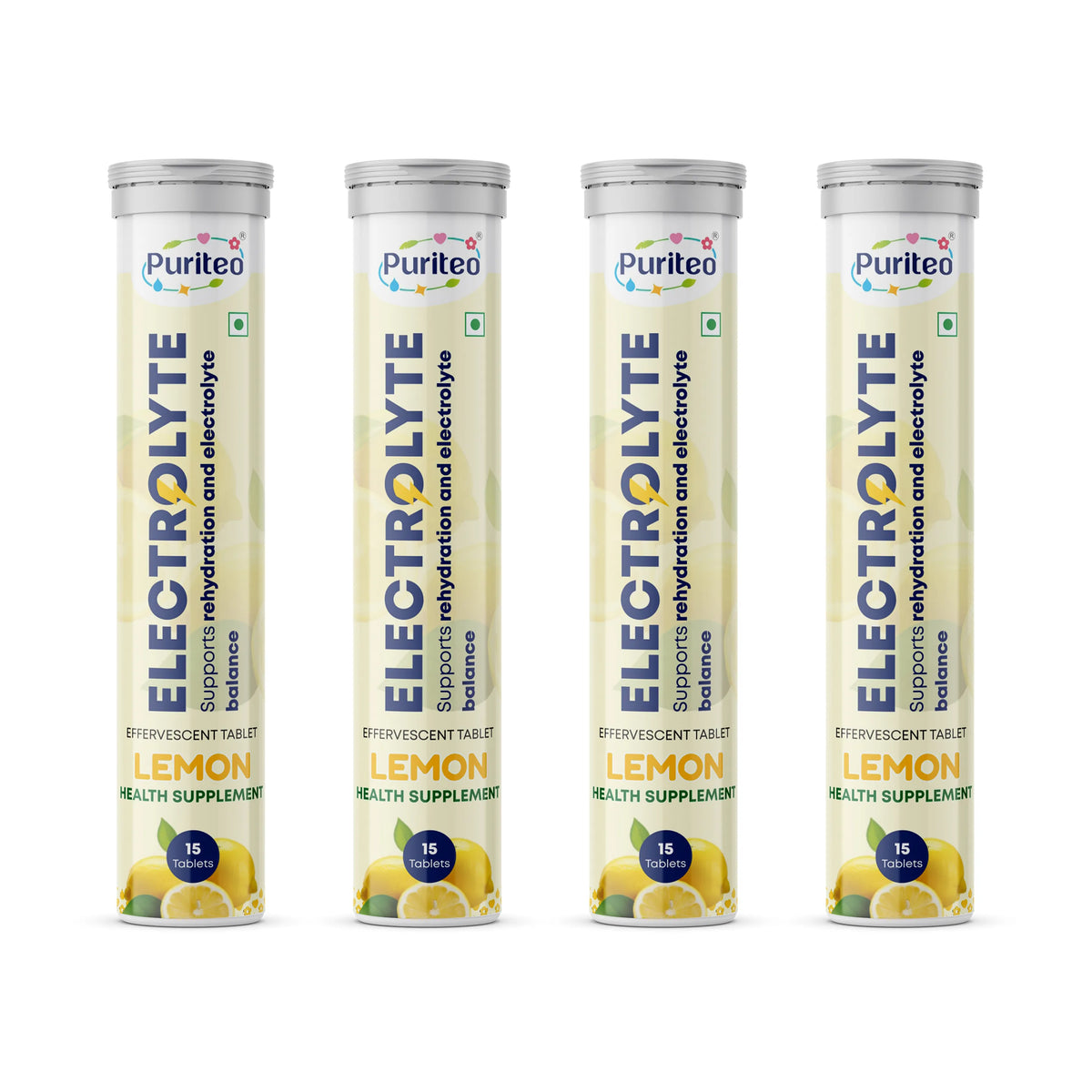 Puriteo Electrolyte Effervescent Tablets – Hydration Boost, Energy Recovery & Electrolyte Balance Support
