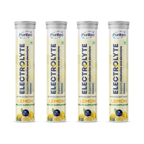 Puriteo Electrolyte Effervescent Tablets – Hydration Boost, Energy Recovery & Electrolyte Balance Support