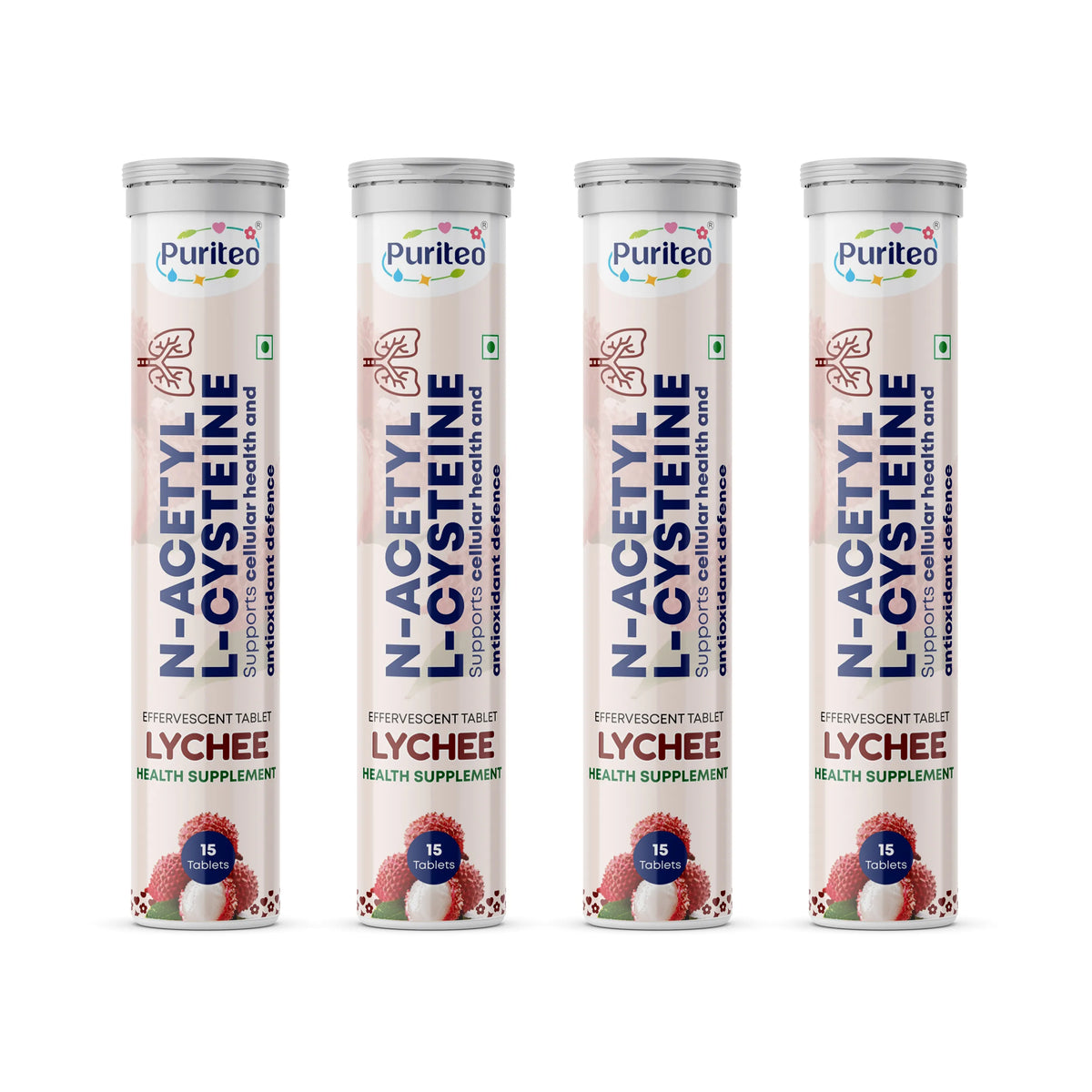 Puriteo N-Acetyl L-Cysteine Effervescent Tablets with Vitamin C – Detox, Immunity & Wellness