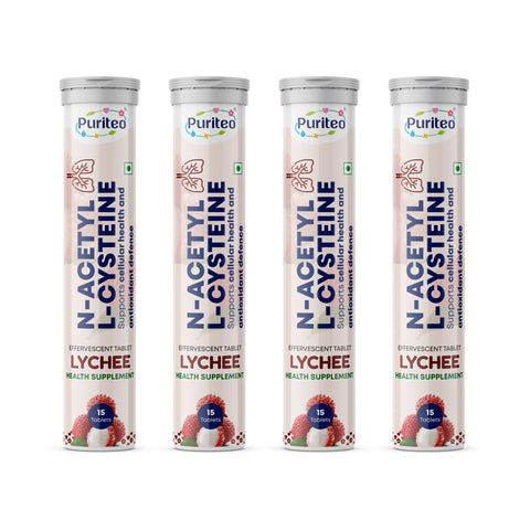 Puriteo N-Acetyl L-Cysteine Effervescent Tablets with Vitamin C – Detox, Immunity & Wellness