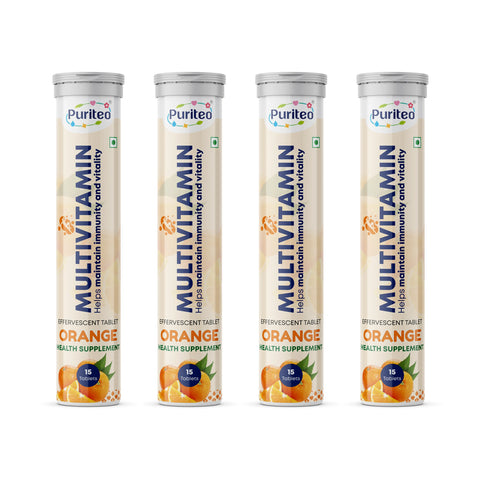 Puriteo Multivitamin Effervescent Tablets with Vitamin C, B-Complex & Essential Nutrients