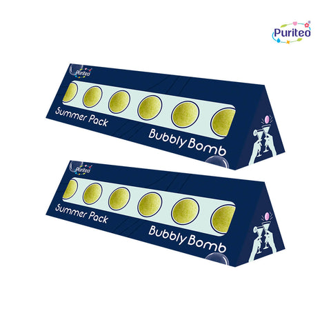 Puriteo Bubbly Bombs Pina Colada – Tropical Paradise Fizzy Drink  | Summer Special Pack