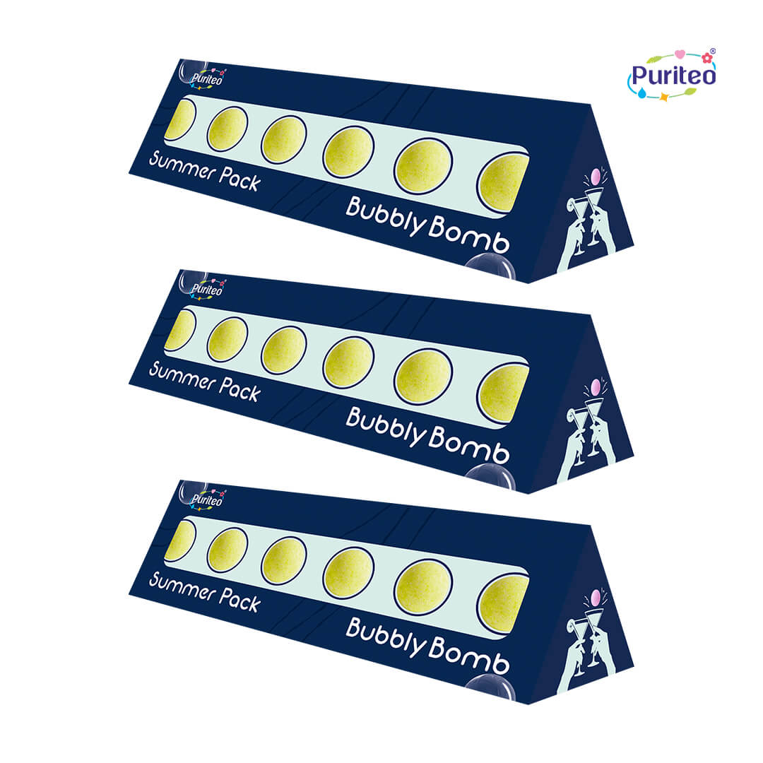 Puriteo Bubbly Bombs Nimbu Pani – Classic Lemon Sparkler | Summer Special Pack