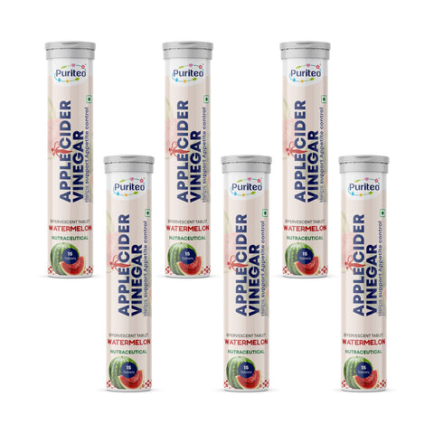 Puriteo Apple Cider Vinegar Effervescent Tablets for Weight Management, Detox, Digestion & Fit Body Support