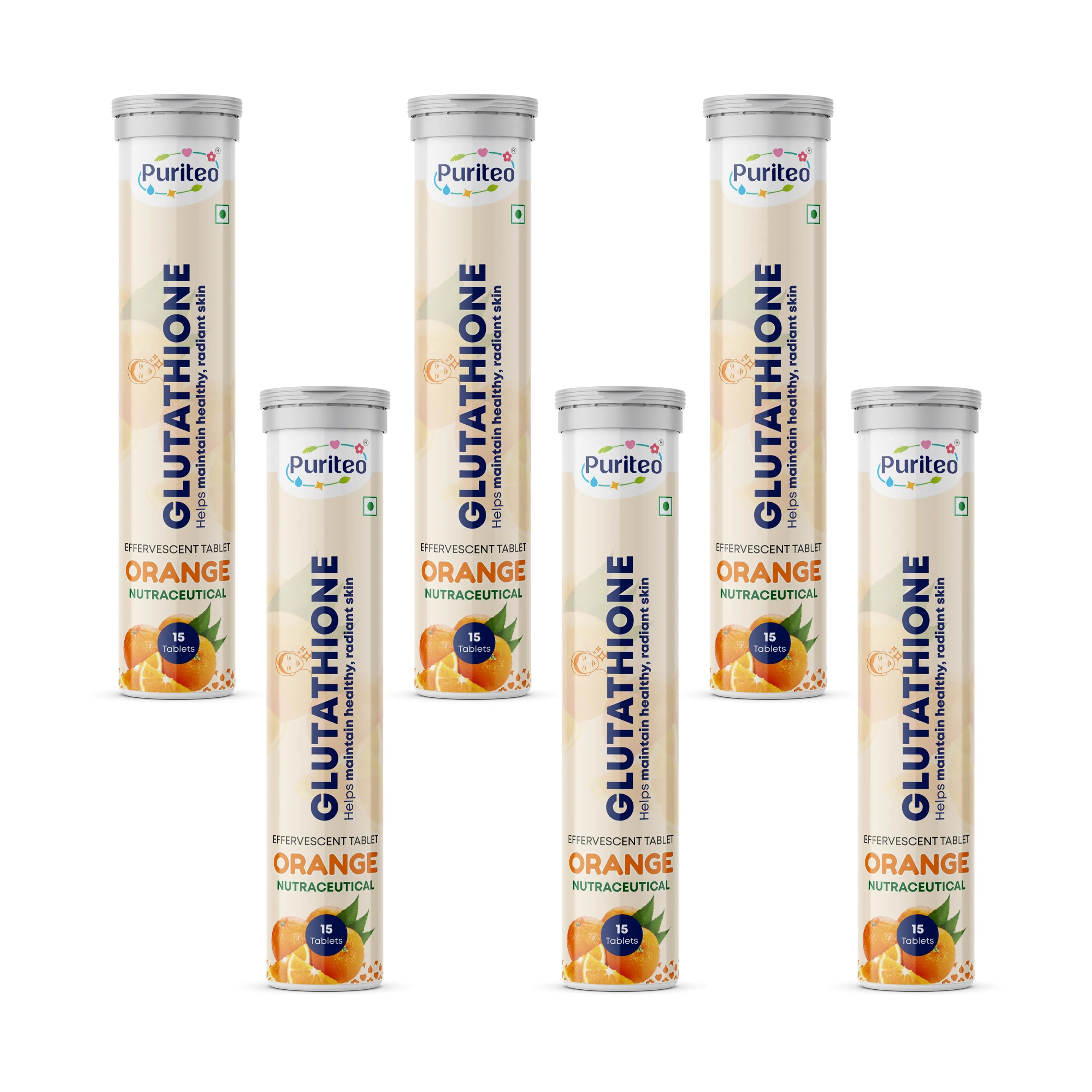 Puriteo L-Glutathione Tablets | Skin Glow & Detox Puriteo L-Glutathione Tablets | Skin Glow & Detox