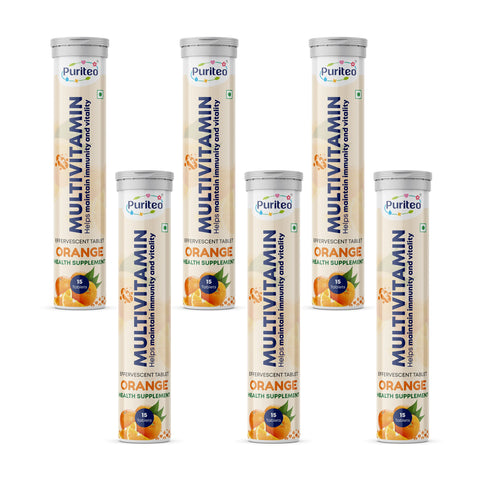 Puriteo Multivitamin Effervescent Tablets with Vitamin C, B-Complex & Essential Nutrients