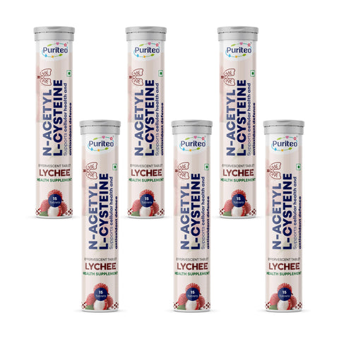Puriteo N-Acetyl L-Cysteine Effervescent Tablets with Vitamin C – Detox, Immunity & Wellness