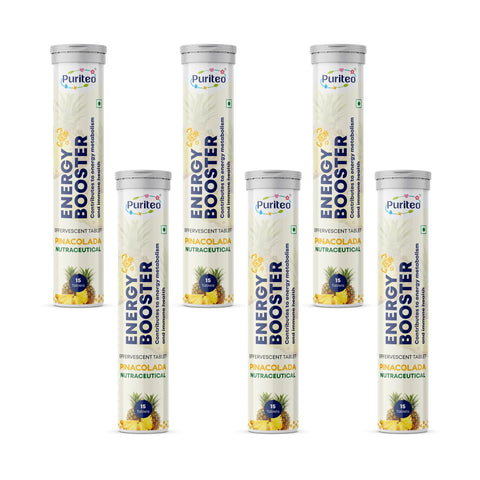 Puriteo Energy Booster Effervescent Tablets – Instant Energy, Stamina Support & Active Performance Supplement