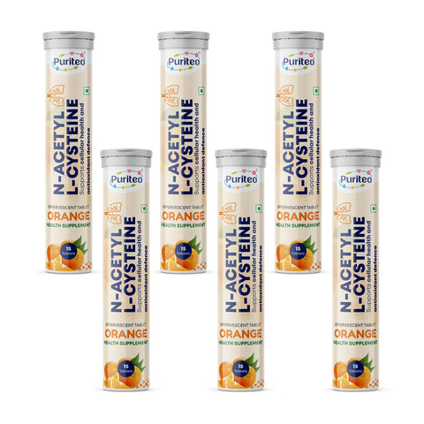 Puriteo N-Acetyl L-Cysteine Effervescent Tablets with Vitamin C – Detox, Immunity & Wellness