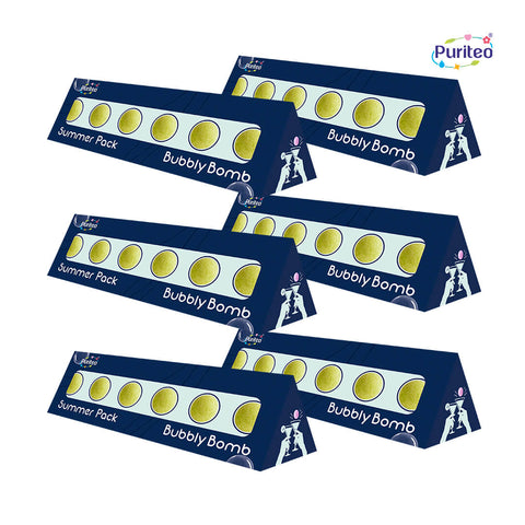 Puriteo Bubbly Bombs Pina Colada – Tropical Paradise Fizzy Drink  | Summer Special Pack