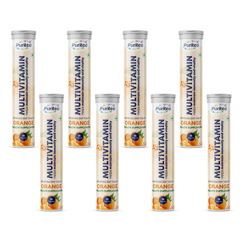Puriteo Multivitamin Effervescent Tablets with Vitamin C, B-Complex & Essential Nutrients