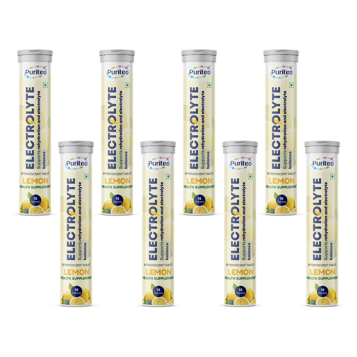 Puriteo Electrolyte Effervescent Tablets – Hydration Boost, Energy Recovery & Electrolyte Balance Support