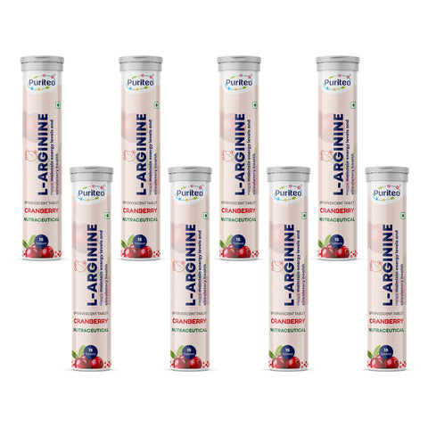 Puriteo L-Arginine Effervescent Tablets – Supports Energy, Stamina, Heart Health & Wellness