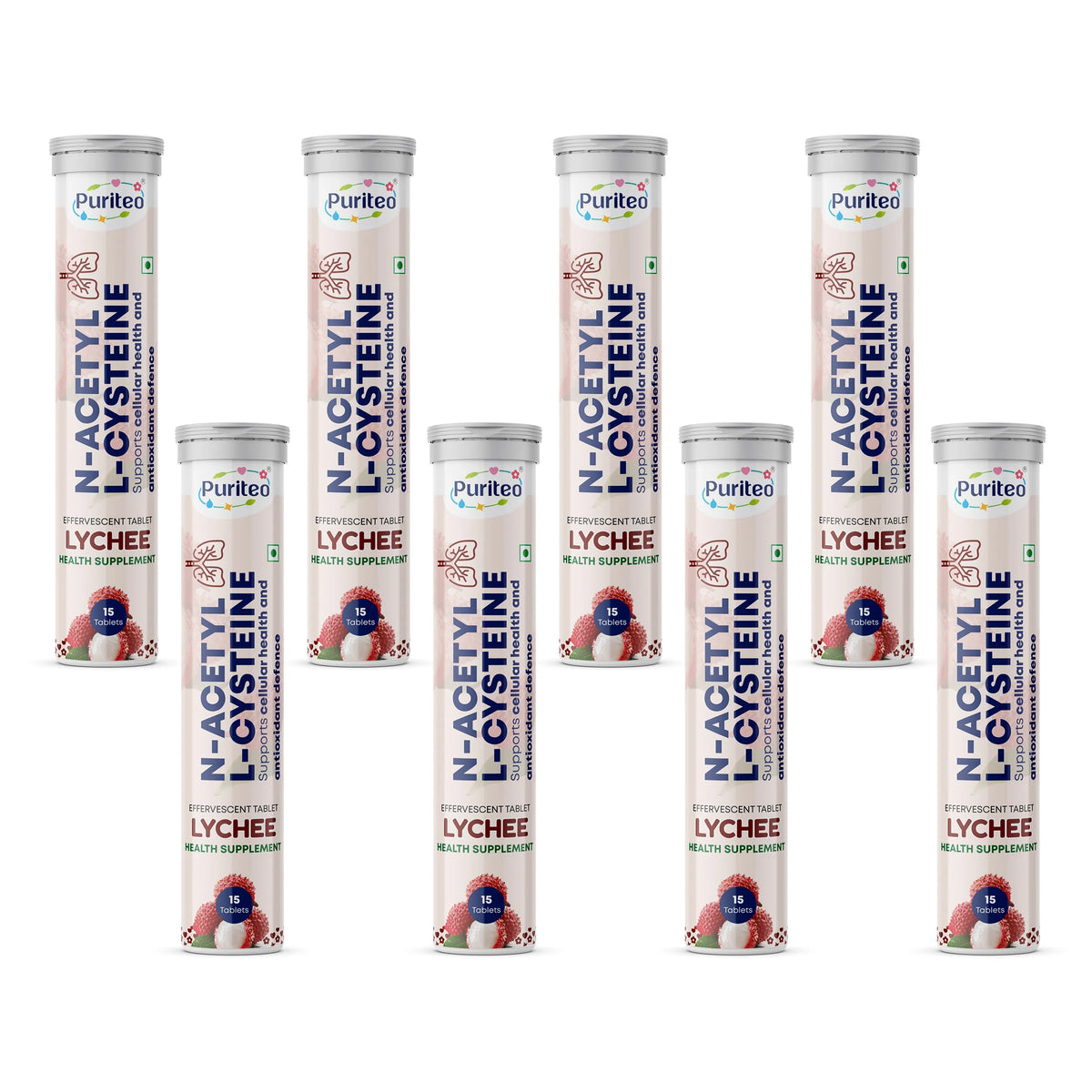 Puriteo N-Acetyl L-Cysteine Effervescent Tablets with Vitamin C – Detox, Immunity & Wellness