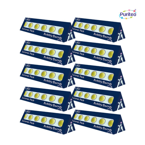 Puriteo Bubbly Bombs Pina Colada – Tropical Paradise Fizzy Drink  | Summer Special Pack