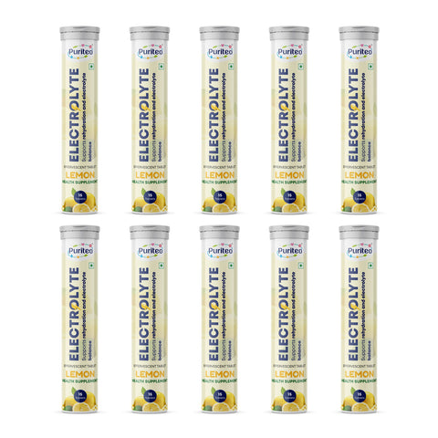 Puriteo Electrolyte Effervescent Tablets – Hydration Boost, Energy Recovery & Electrolyte Balance Support