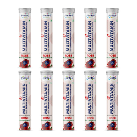Puriteo Multivitamin Effervescent Tablets with Vitamin C, B-Complex & Essential Nutrients