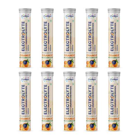 Puriteo Electrolyte Effervescent Tablets – Hydration Boost, Energy Recovery & Electrolyte Balance Support