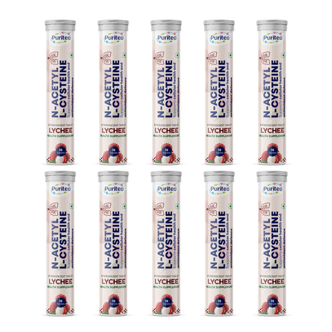 Puriteo N-Acetyl L-Cysteine Effervescent Tablets with Vitamin C – Detox, Immunity & Wellness
