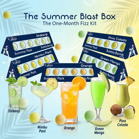 Puriteo One-Month Mocktail Pack: 5 Flavors, 30 Bubbly Bombs