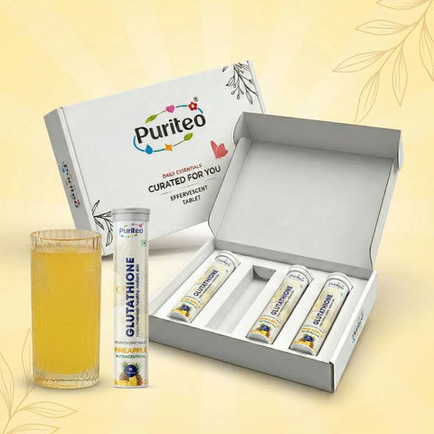 Glow & Grace Combo | Puriteo L-Glutathione Effervescent Tablets – Pack of 4