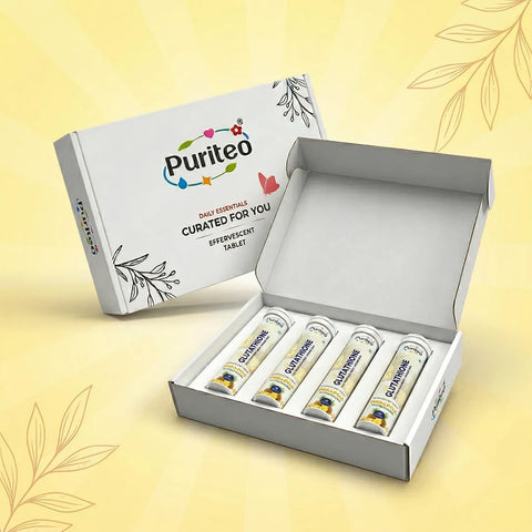 Glow & Grace Combo | Puriteo L-Glutathione Effervescent Tablets – Pack of 4