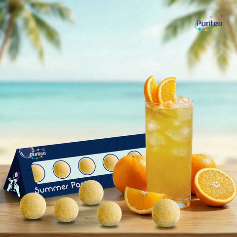 Puriteo One-Month Mocktail Pack: 5 Flavors, 30 Bubbly Bombs