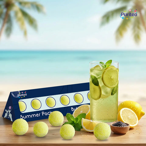 Puriteo One-Month Mocktail Pack: 5 Flavors, 30 Bubbly Bombs