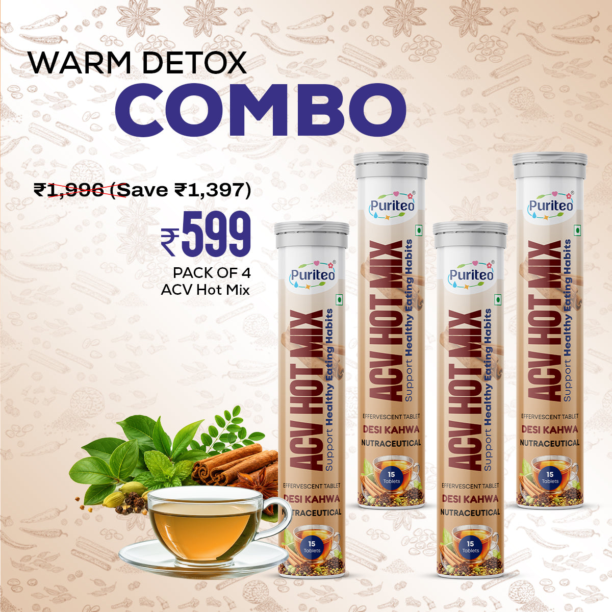 Warm Detox Combo (Pack of 4)