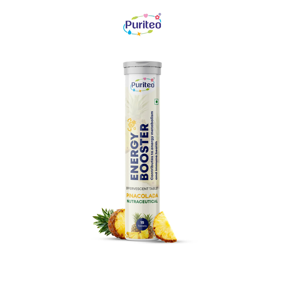 Puriteo Energy Booster Effervescent Tablets – Instant Energy, Stamina Support & Active Performance Supplement