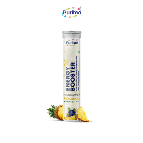 Puriteo Energy Booster Effervescent Tablets – Instant Energy, Stamina Support & Active Performance Supplement